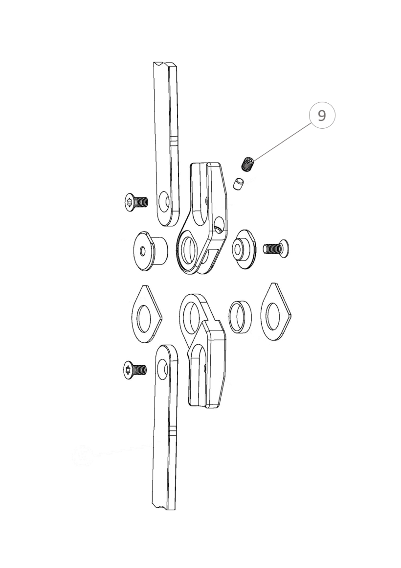 Extension stop screw for the Mono knee joint (9)