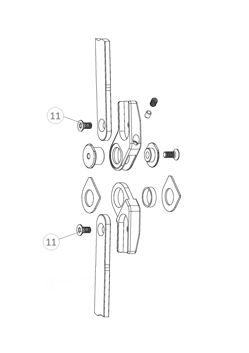 Countersunk screw to attach the splint extension (11)