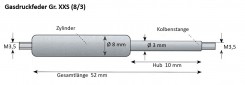 Gas sping for the 'Sprinter support' ankle joint