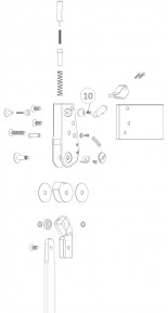 Verschlussschraube (Senkkopfschraube M2,5x6) für das Salera preselect Hüftgelenk (10)