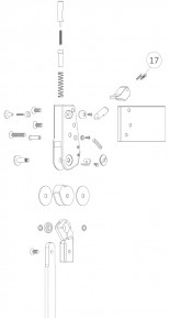 Befestigungsschraube des Wechselanschlages (M2,5x12) für das Salera preselect Hüftgelenk (17)