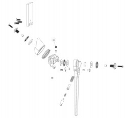 Justierschraube des Anschlagdämpfer (Extension) (13)